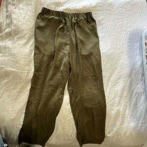 Silky olive pants